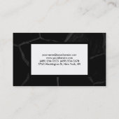 Elegant Black Stone minimalistisch White Professio Visitekaartje (Achterkant)