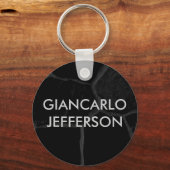Elegant Black Stone minimalistische stijl Professi Sleutelhanger (Voorkant)