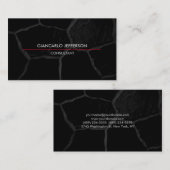 Elegant Black Stone minimalistische stijl Professi Visitekaartje (Voorkant / Achterkant)