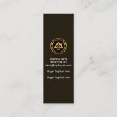 Elegant Black Striking Colorful Home Construction Mini Visitekaartje (Achterkant)