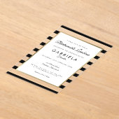 Elegant Black Stripe Gold Bridesmaids Luncheon Acryl Uitnodigingen (Laagn)