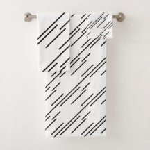 Elegant Black Stripes Pattern White
