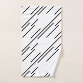 Elegant Black Stripes Pattern White Bad Handdoek (Handdoek)
