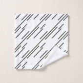 Elegant Black Stripes Pattern White Bad Handdoek (Wasdoekje)