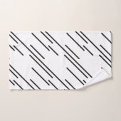 Elegant Black Stripes Pattern White Bad Handdoek (Handdoek)