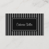 Elegant Black Stripes Visitekaartje (Voorkant)