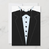 Elegant Black Stropdas Birthday Party Black Invita Kaart (Achterkant)