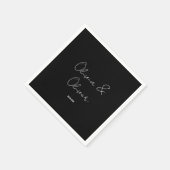 Elegant Black Stropdas Wedding Servet (Hoek)