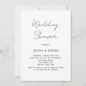 Elegant Black Stropdas Wedding Shower Uitnodiging (Voorkant)