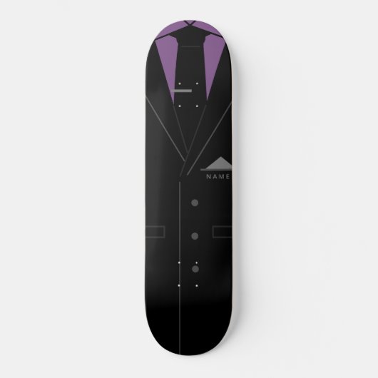 Elegant Black Suit - Jouw naam toevoegen Persoonlijk Skateboard (Voorkant)
