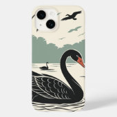 Elegant Black Swan Case-Mate iPhone Case (Achterkant)