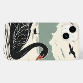 Elegant Black Swan Case-Mate iPhone Case (Achterkant (horizontaal))