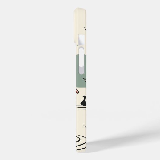 Elegant Black Swan Case-Mate iPhone Case (Achterkant / Links)