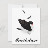 Elegant Black Swan Kaart (Voorkant)