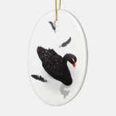 Elegant Black Swan Keramisch Ornament (Links)