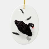 Elegant Black Swan Keramisch Ornament (Voorkant)