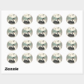 Elegant Black Swan Ronde Sticker (Vel)