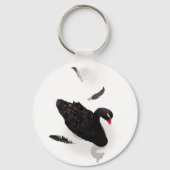 Elegant Black Swan Sleutelhanger (Voorkant)
