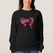 Elegant Black Sweatshirt with Red Bow Print (Voorkant)