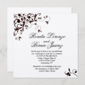 Elegant Black Swirl - Metallic champagne paper Kaart (Voorkant / Achterkant)