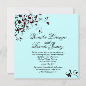 Elegant Black Swirl - zeevaartgroen Kaart (Voorkant)