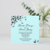 Elegant Black Swirl - zeevaartgroen Kaart (Staand voorkant)