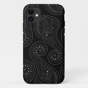 Elegant Black Swirls iPhone 11 Hoesje