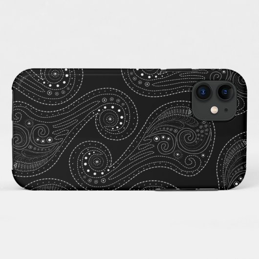 Elegant Black Swirls Case-Mate iPhone Case (Achterkant (horizontaal))