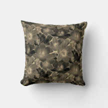 Elegant Black & Tan Floral Pattern