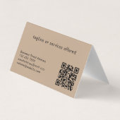 Elegant Black & Tan Logo QR Code Professional Visitekaartje (Achterkant)