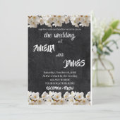 Elegant Black Textured & White Cherry Blossom Kaart (Staand voorkant)