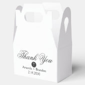 Elegant Black Thank You Christian Cross Wedding Bedankdoosjes (Geopend)