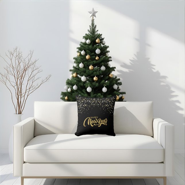 Elegant Black Throw Pillow Kussen (Creator heeft geüpload)