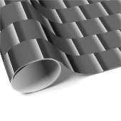 Elegant Black tot grijze ombre klein Abstract Cadeaupapier (Rol Hoek)