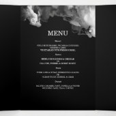 Elegant Black trouwuitnodiging/menu/rsvp. Drieluik Uitnodiging (Binnenkant midden)