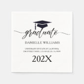 Elegant Black Typografie op een witte achtergrond Servet (Voorkant)