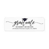 Elegant Black Typografie op witte achtergrond Etiket (Voorkant)