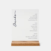 Elegant Black Typographic Drinks Acryl Bord (Voorkant)