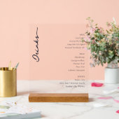 Elegant Black Typographic Drinks Acryl Bord (Huwelijk)