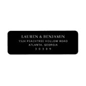 Elegant Black Typographic Etiket (Voorkant)