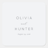 Elegant Black Typographic Vierkante Sticker (Voorkant)