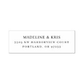 Elegant Black Typographic Zelfinktende Stempel (Design)