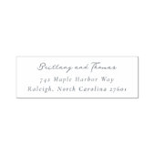 Elegant Black Typographic Zelfinktende Stempel (Design)