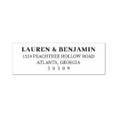 Elegant Black Typographic Zelfinktende Stempel (Design)