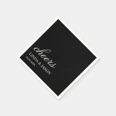 Elegant Black Typography Personalized Wedding Servet (Hoek)