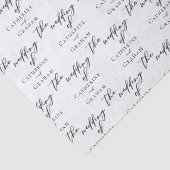 Elegant Black Typography Personalized Wedding Tissuepapier (Detail)