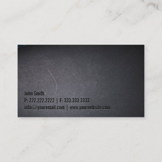 Elegant Black Typography Professional minimalist Visitekaartje (Achterkant)