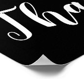 Elegant Black Unplugged Wedding Sign Poster (Hoek)