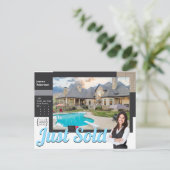 Elegant Black Verkocht alleen sjabloon onroerend g Briefkaart (Staand voorkant)