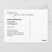 Elegant Black Verkocht alleen sjabloon onroerend g Briefkaart (Achterkant)